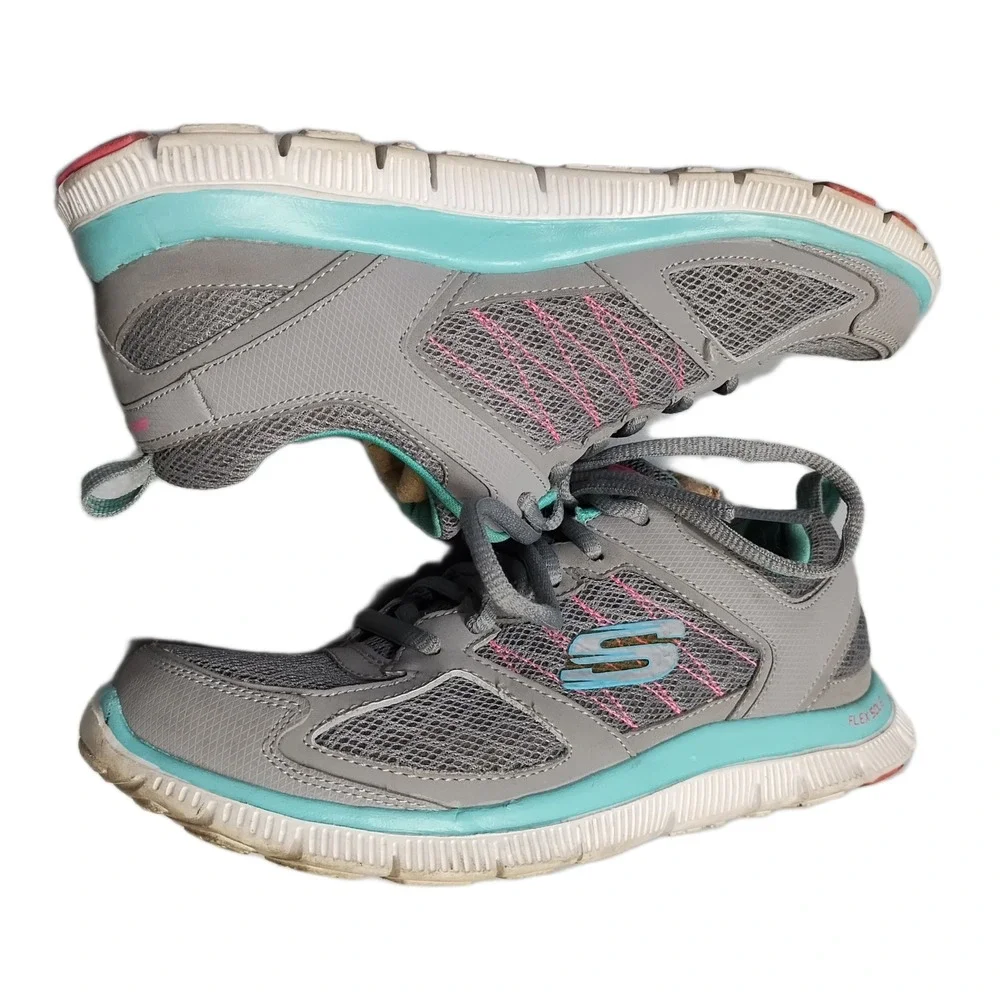 Skechers Lite-Weight Sneakers Unisex Size M4/W5.5 Multi Mesh Athletic Running